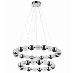 Светодиодная двухъярусная кольцевая люстра Crystal Globule Chandelier Chrome варинант исполнения - 2 | Loft Concept в Брянске