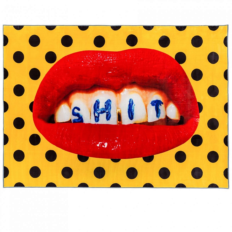Ковер Seletti Rectangular Rug Teeth Желтый в Брянске | Loft Concept 