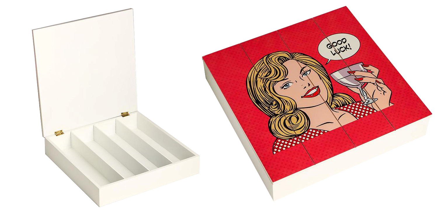 Шкатулка Pop Art Girl red Шкатулка Pop Art Girl red - Loft-Concept в Брянске