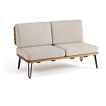 Двухместный диван из акации без подлоконтиков Amra варинант исполнения - 1 | Loft Concept в Брянске