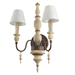 Бра с двумя конусовидными белыми тканевыми абажурами Terrain варинант исполнения - 3 | Loft Concept в Брянске