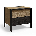 Тумба 2 ящика с подсветкой на рельефном фасаде Warm Industrial варинант исполнения - 2 | Loft Concept в Брянске