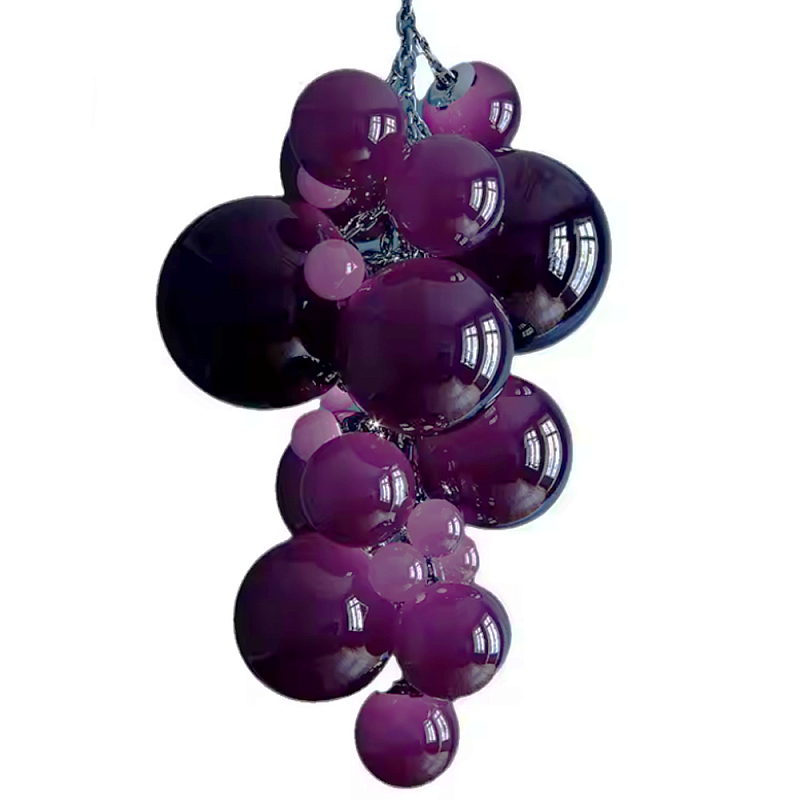 Люстра Grape Balls Сливовый цвет стекла Сливовый Люстра Grape Balls Сливовый цвет стекла Сливовый в Брянске | Loft Concept