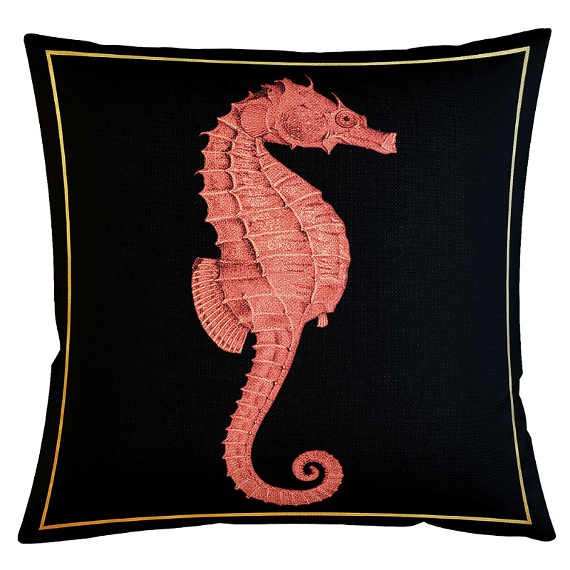 Декоративная подушка Red Seahorse Бежевый Черный Декоративная подушка Red Seahorse Бежевый Черный в Брянске | Loft Concept
