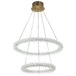 Многоярусная кольцевая люстра с хрустальным декором Gilbertine Crystals Two Rings Chandelier варинант исполнения - 2 | Loft Concept в Брянске