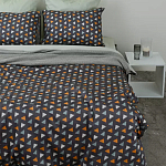 Постельное белье из сатина с принтом треугольники 150х200 см Triangular Dreams варинант исполнения - 8 | Loft Concept в Брянске