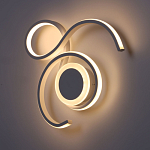 Бра белого цвета с изогнутыми световыми линиями и круглым основанием Luke Lampco Tracer Lamp варинант исполнения - 4 | Loft Concept в Брянске