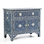 Комод инкрустация костью ORIENTAL Indian синий орнамент варинант исполнения - 2 | Loft Concept в Брянске