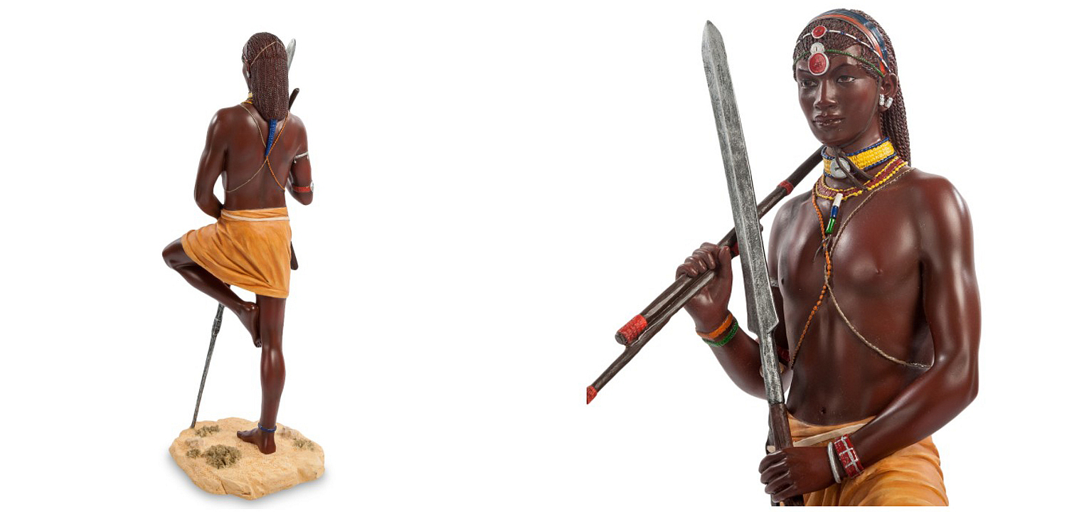 Статуэтка Tribal warrior Masai Статуэтка Tribal warrior Masai - Loft-Concept в Брянске