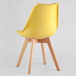 Стул с основой из пластика и мягким сиденьем Arvika Yellow варинант исполнения - 5 | Loft Concept в Брянске