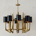 Люстра с 8-ю черными цилиндрическими плафонами Stylistic Lines варинант исполнения - 2 | Loft Concept в Брянске