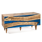 Стильный Буфет лофт 4 двери Cabinet Crimson River фасад эпоксидная смола  варинант исполнения - 2 | Loft Concept в Брянске