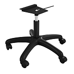 Стул пластиковый красного цвета на колесиках с подъемно-поворотным механизмом Eames Red варинант исполнения - 3 | Loft Concept в Брянске