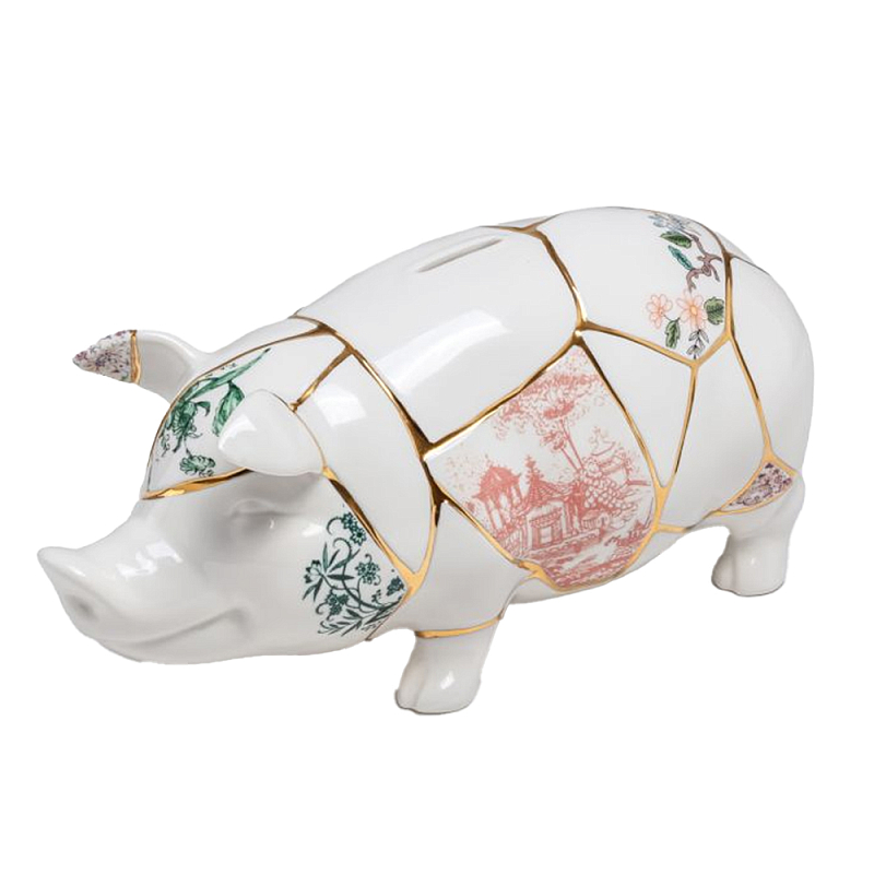 Копилка Seletti Piggy Белый Золотой Зеленый Розовый в Брянске | Loft Concept 