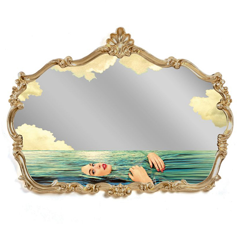 Зеркало Seletti Baroque Seagirl Золотой Зеркало Seletti Baroque Seagirl Золотой в Брянске | Loft Concept