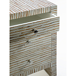 Тумбочка прикроватная Bogense Bone Inlay Bedside Beige варинант исполнения - 2 | Loft Concept в Брянске