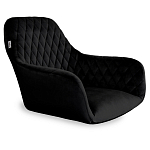 Стул с мягкой черной обивкой из велюра и подъемно-поворотным механизмом на колесиках Harper Black варинант исполнения - 2 | Loft Concept в Брянске