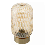 Настольный светильник с плафоном из затемненного стекла с рельефным узором Glass lampshade with Relief Pattern варинант исполнения - 1 | Loft Concept в Брянске