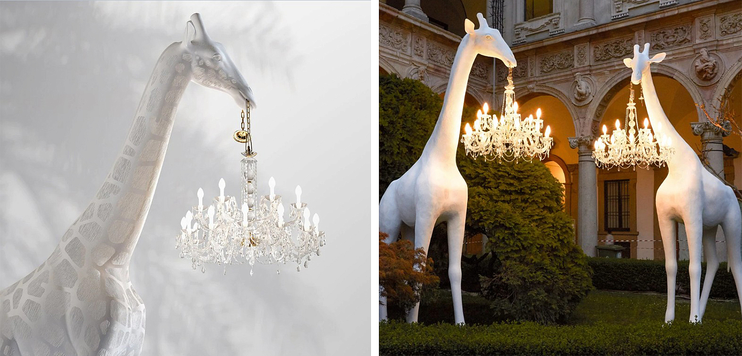 Торшер белый жираф в натуральную величину White Giraffe Lamp large size Торшер белый жираф в натуральную величину White Giraffe Lamp large size - Loft-Concept в Брянске