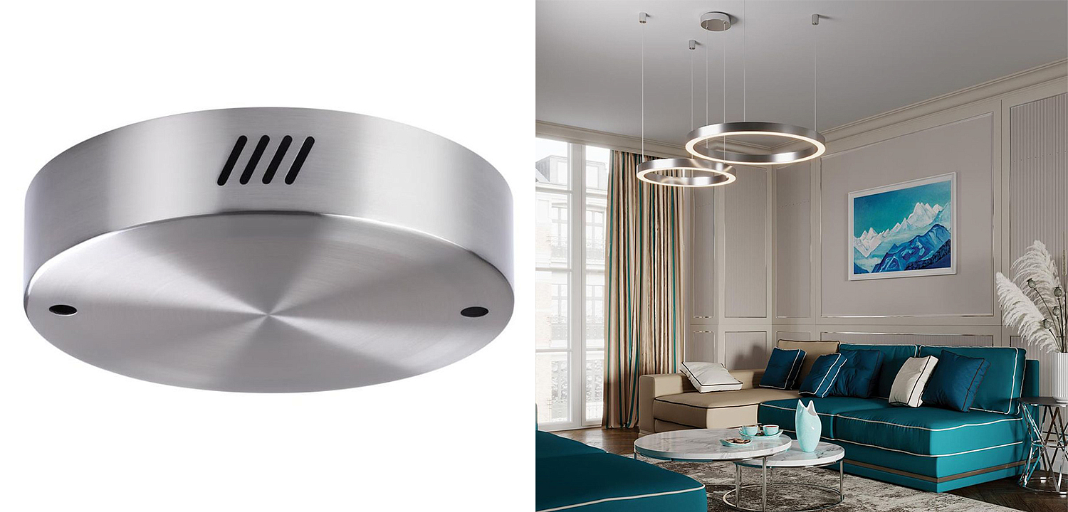 Основание для светильника Ring Horizontal Nickel 18 Основание для светильника Ring Horizontal Nickel 18 - Loft-Concept в Брянске
