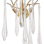 Бра с хрустальными подвесками в виде капель Droplet Crystal Gold Wall Lamp варинант исполнения - 2 | Loft Concept в Брянске