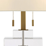 Настольная лампа прямоугольная на прозрачном основании Charm and Luxury варинант исполнения - 1 | Loft Concept в Брянске