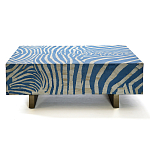 Кофейный стол Kenya Coffee Table Bone Inlay ZEBRA blue варинант исполнения - 2 | Loft Concept в Брянске