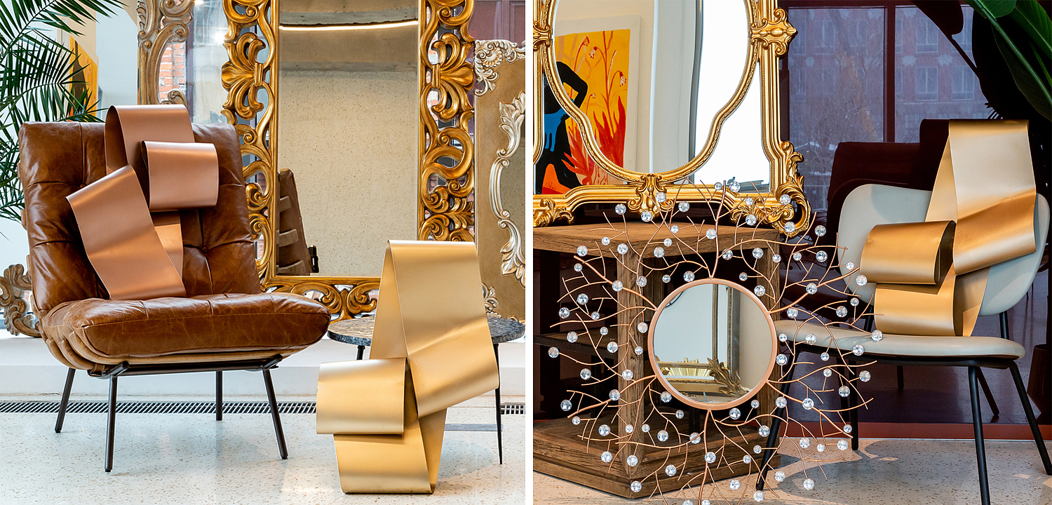 Аксессуар на стену Yvonne matte gold Аксессуар на стену Yvonne matte gold - Loft-Concept в Брянске