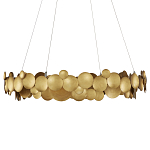 Люстра круглая из многослойных золотых дисков Metal Disc Chandelier варинант исполнения - 2 | Loft Concept в Брянске