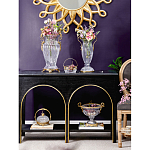 Конфетница из прозрачного рельефного стекла с ручкой и фигуркой лебедя Eden Garden варинант исполнения - 5 | Loft Concept в Брянске