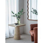 Столик приставной с квадратной столешницей Textured Cream Table варинант исполнения - 8 | Loft Concept в Брянске