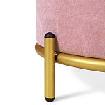 Банкетка овальная пыльно-розовый велюр на 4-х металлических ножках золотого цвета SANJAY варинант исполнения - 4 | Loft Concept в Брянске