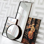 Зеркало овальное в металлической раме с кожаной отделкой Loft in Reflection варинант исполнения - 4 | Loft Concept в Брянске