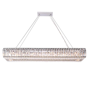 Люстра Darleen Crystal Nickel Rectangular Chandelier