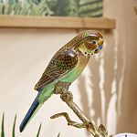 Подсвечник с двумя попугаями из фарфора на бронзовой ветке Eden Garden варинант исполнения - 2 | Loft Concept в Брянске