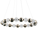 Светодиодная кольцевая люстра Crystal Globule Chrome Chandelier Gold варинант исполнения - 3 | Loft Concept в Брянске