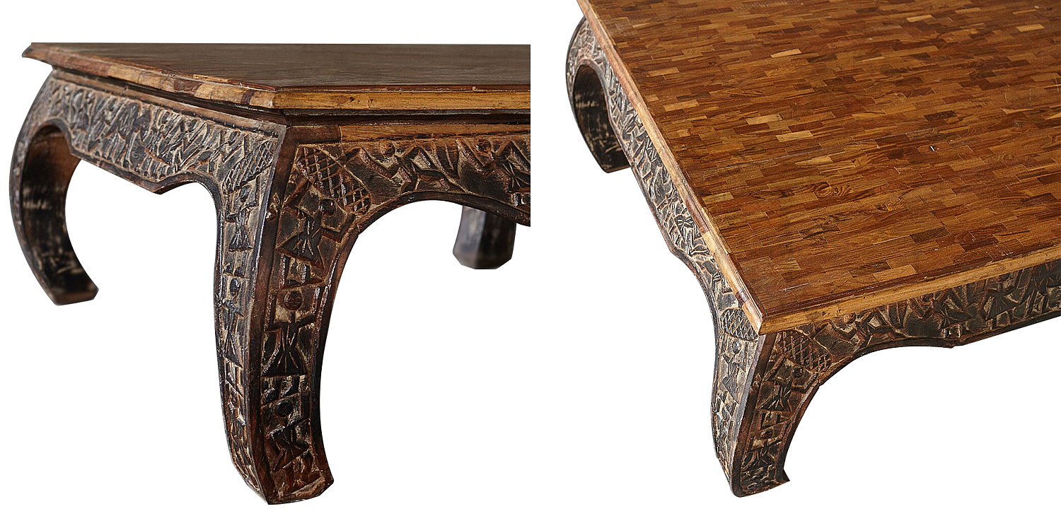 Кофейный стол из массива тропического дерева Aalia Grey mango Coffee Table Кофейный стол из массива тропического дерева Aalia Grey mango Coffee Table - Loft-Concept в Брянске