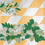 Обои ручная роспись Tiled Meadow Original colourway on Egyptian Gold gilded paper варинант исполнения - 1 | Loft Concept в Брянске