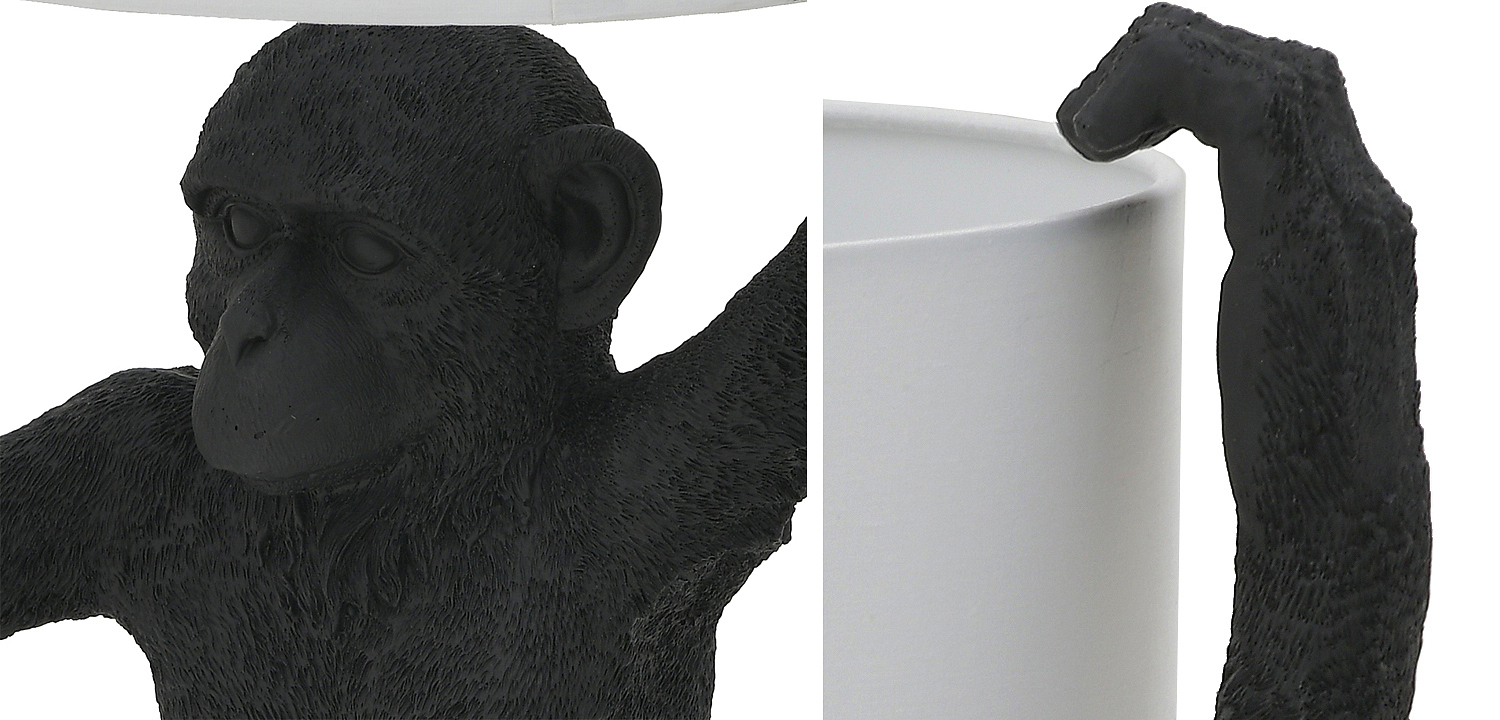 Настольная лампа Black Monkey Holding Lampshade Настольная лампа Black Monkey Holding Lampshade - Loft-Concept в Брянске