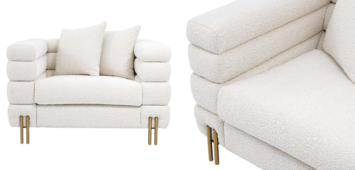 Кресло Eichholtz Chair York Boucle cream Кресло Eichholtz Chair York Boucle cream - Loft-Concept в Брянске