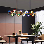 Люстра золотая с цветными плафонами и декором Colorful Ball Candy Crystal варинант исполнения - 1 | Loft Concept в Брянске