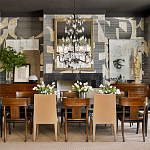 Обои ручная роспись в стиле Арт-деко Symphony Original colourway on Arkose silk dupion варинант исполнения - 1 | Loft Concept в Брянске