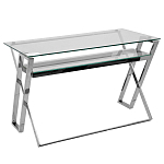 Стол письменный с прозрачной столешницей Corporate Identity варинант исполнения - 1 | Loft Concept в Брянске