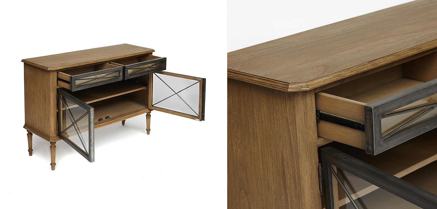 Комод в стиле Прованс со стеклянными дверцами Provence Jacob Chest of Drawers small Комод в стиле Прованс со стеклянными дверцами Provence Jacob Chest of Drawers small - Loft-Concept в Брянске