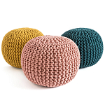 Круглый вязаный пуф Pink Knitted Ball Pouf варинант исполнения - 2 | Loft Concept в Брянске