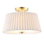 Потолочный светильник с белым плиссированным абажуром Ganglion варинант исполнения - 1 | Loft Concept в Брянске