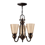 Люстра бронзового цвета с конусными плафонами из бежевого стекла Hinkley варинант исполнения - 6 | Loft Concept в Брянске