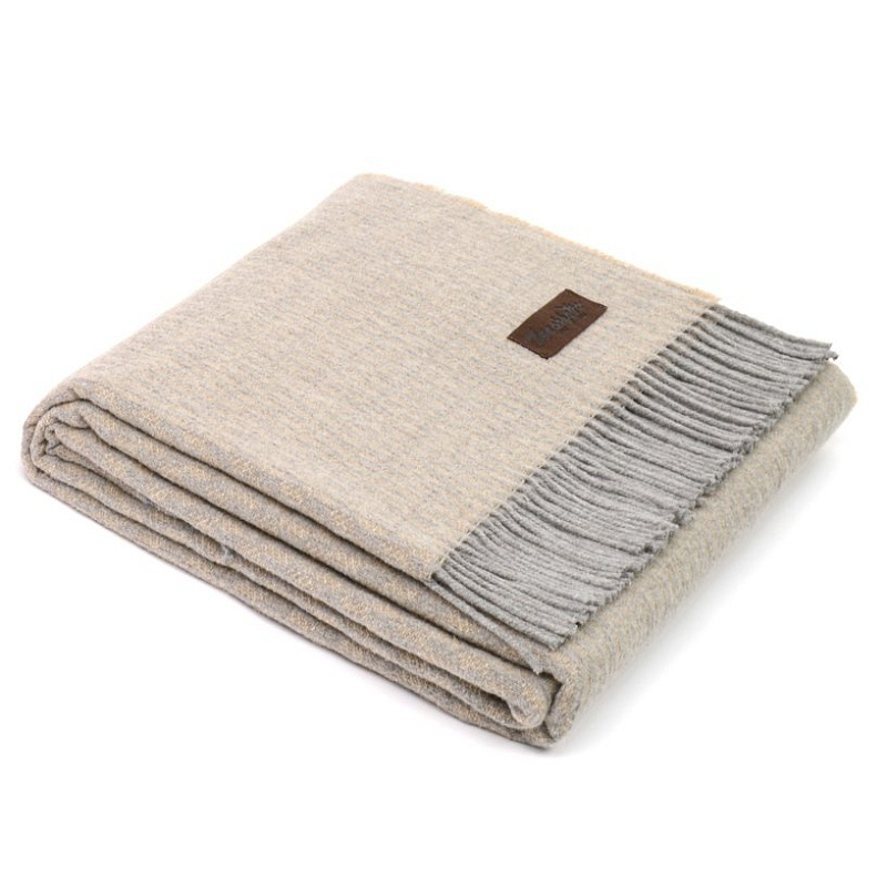 Плед GRIFONE 0004 Marzotto Бежево-серый в Брянске | Loft Concept 