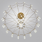 Люстра подвесная из металла с прозрачными подвесками из хрусталя Quasar 93 варинант исполнения - 5 | Loft Concept в Брянске