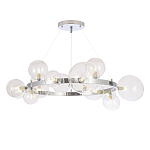 Люстра круглая подвесная с 15-ю прозрачными шарообразными плафонами из стекла Iona chandelier варинант исполнения - 5 | Loft Concept в Брянске